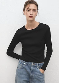 Long sleeve cotton t-shirt