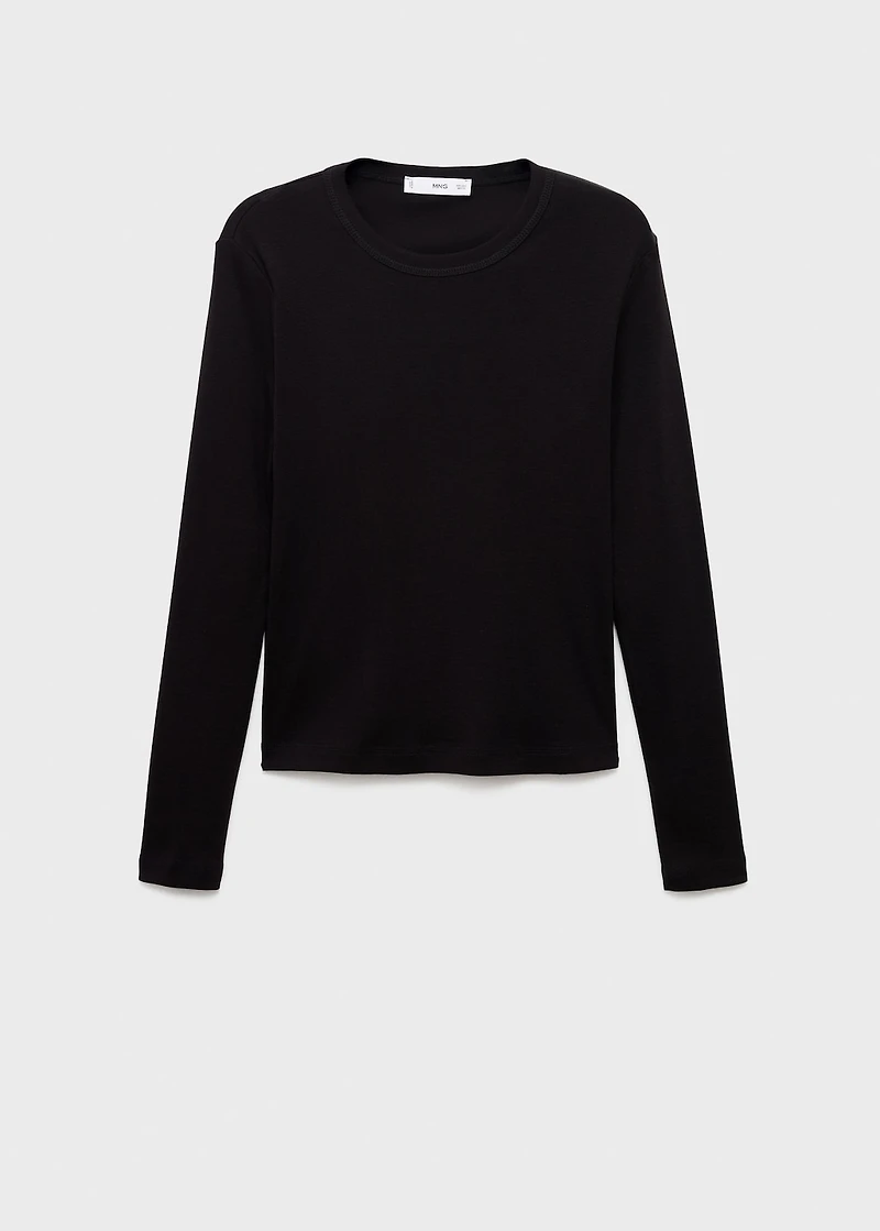 Long sleeve cotton t-shirt