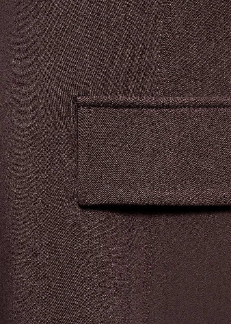 Dress with flap pocket