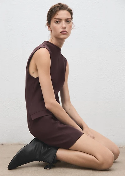 Dress with flap pocket