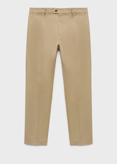Regular-fit cotton pants