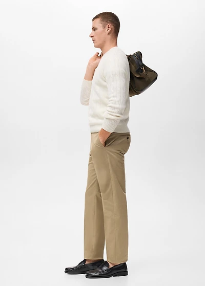 Regular-fit cotton pants