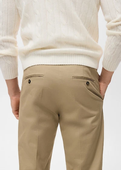 Regular-fit cotton pants