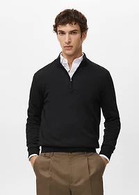 100% merino wool sweater with perkins collar