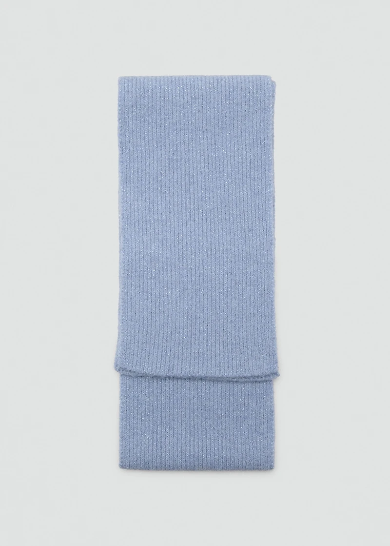 Ribbed lurex scarf