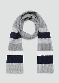 Striped knit scarf
