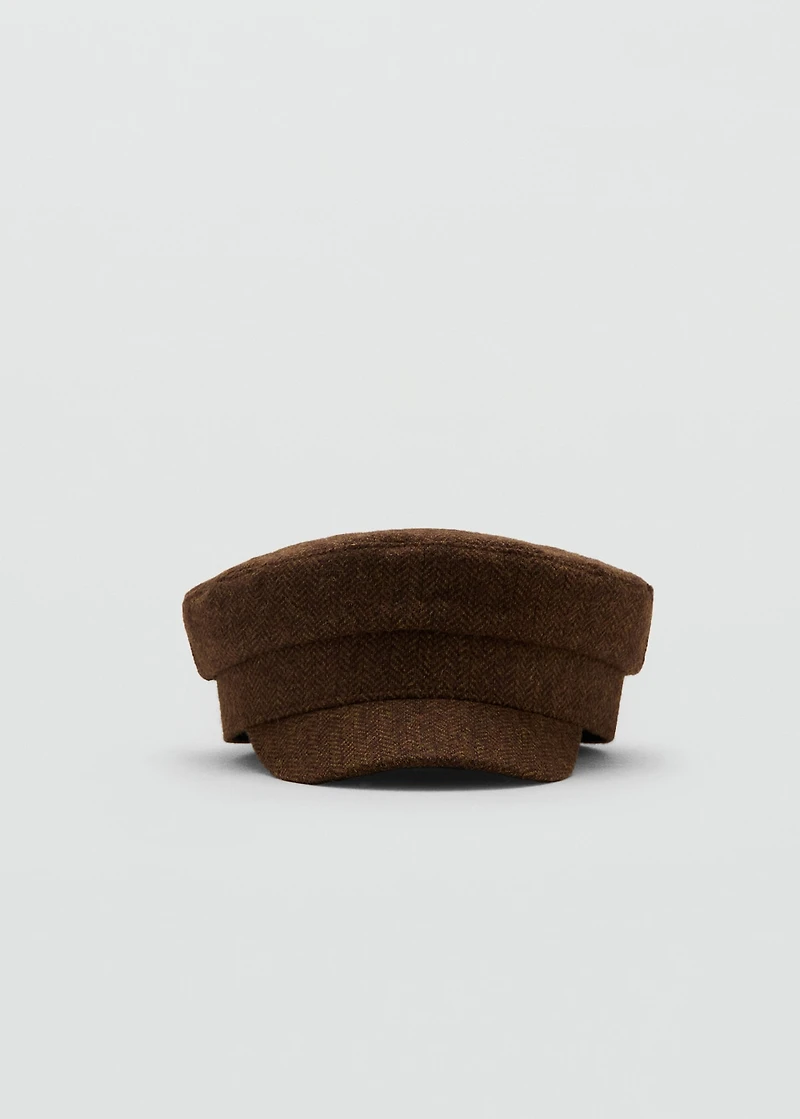 Wool baker cap