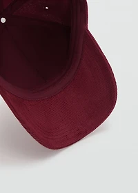 Embroidered corduroy cap