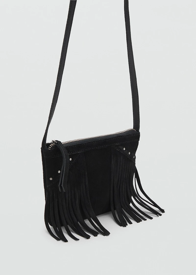 Leather fringes bag