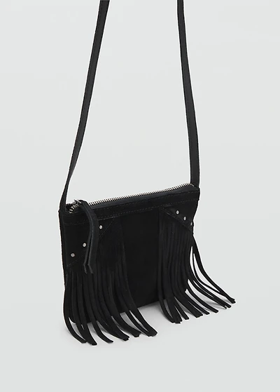 Leather fringes bag