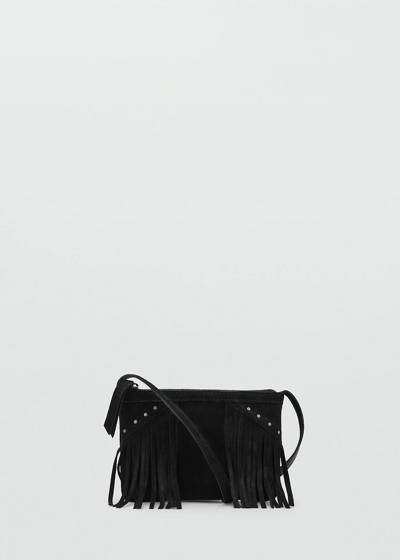 Leather fringes bag