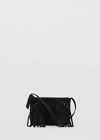 Leather fringes bag