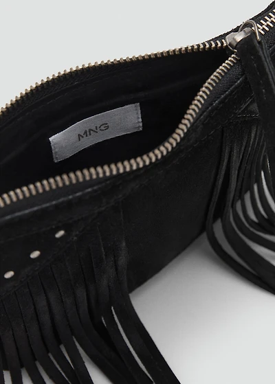Leather fringes bag