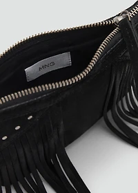 Leather fringes bag