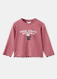 Textured embroidered t-shirt