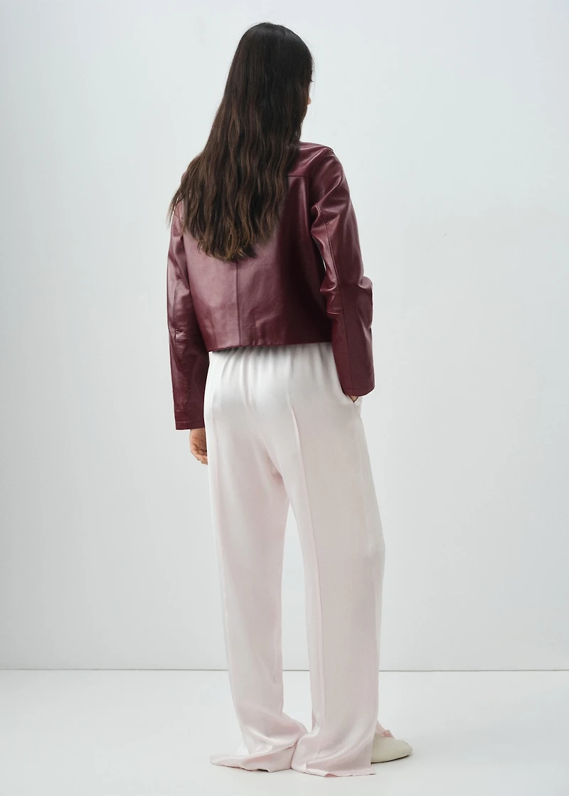 100% leather jacket with buttons