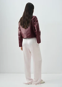 100% leather jacket with buttons