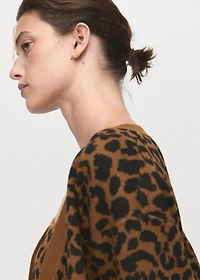 Leopard knit cardigan