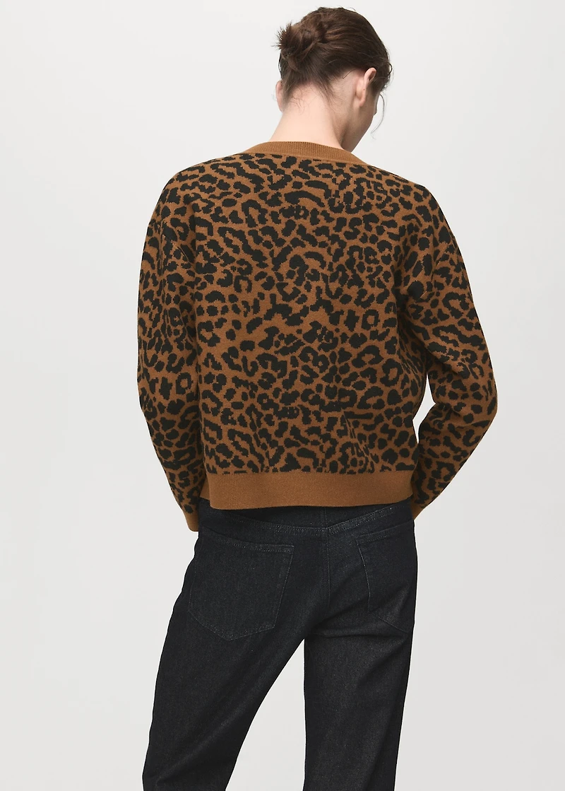 Leopard knit cardigan