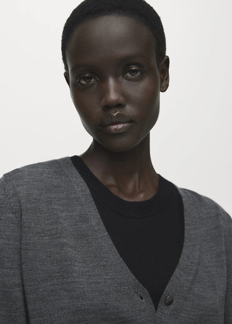 100% merino wool cardigan