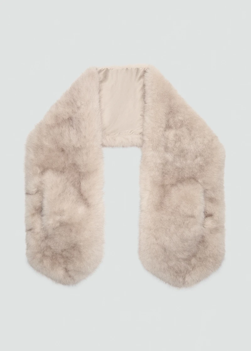 Fur-effect scarf