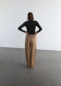 Long-sleeved crystal bodysuit