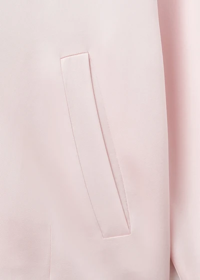 Satin jacket with zipper