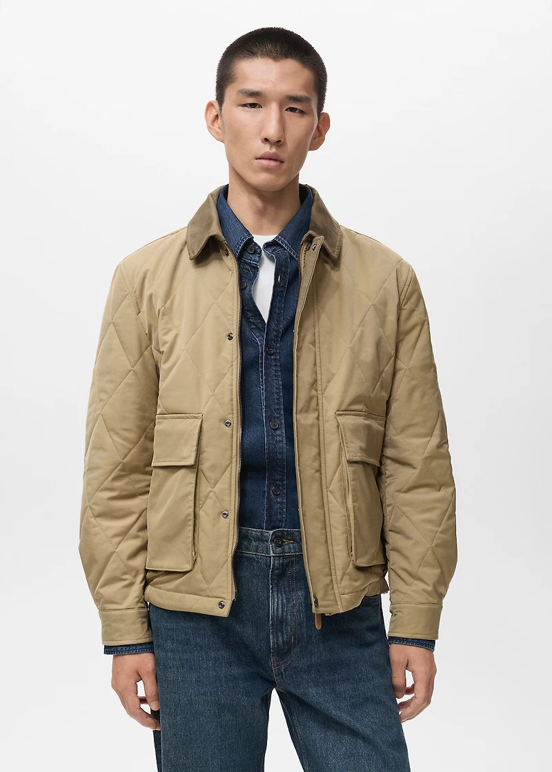 Quilted water repellent jacket