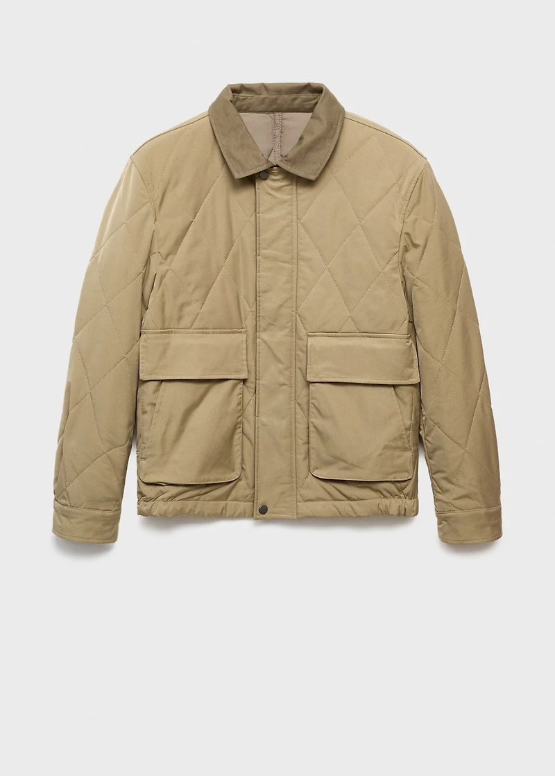 Quilted water repellent jacket