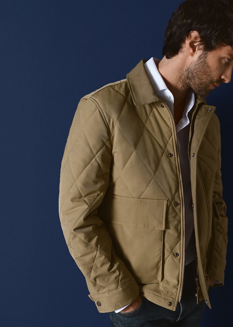 Quilted water repellent jacket