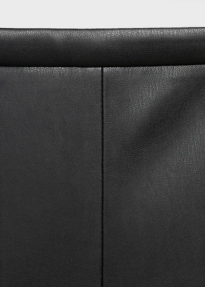 Faux-leather midi-skirt