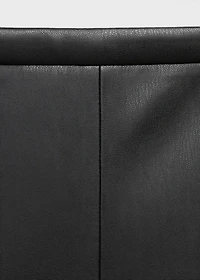 Faux-leather midi-skirt