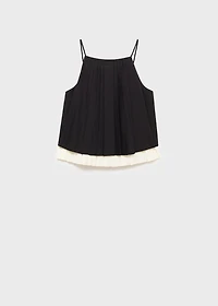 Pleated combined top