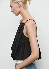 Pleated combined top