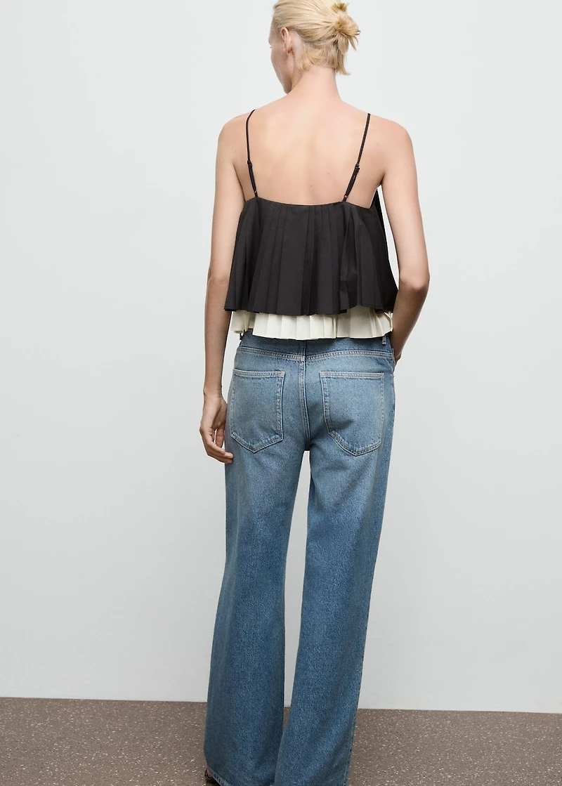 Pleated combined top