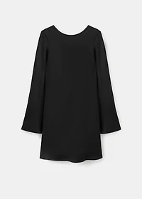 Linen dress with back opening