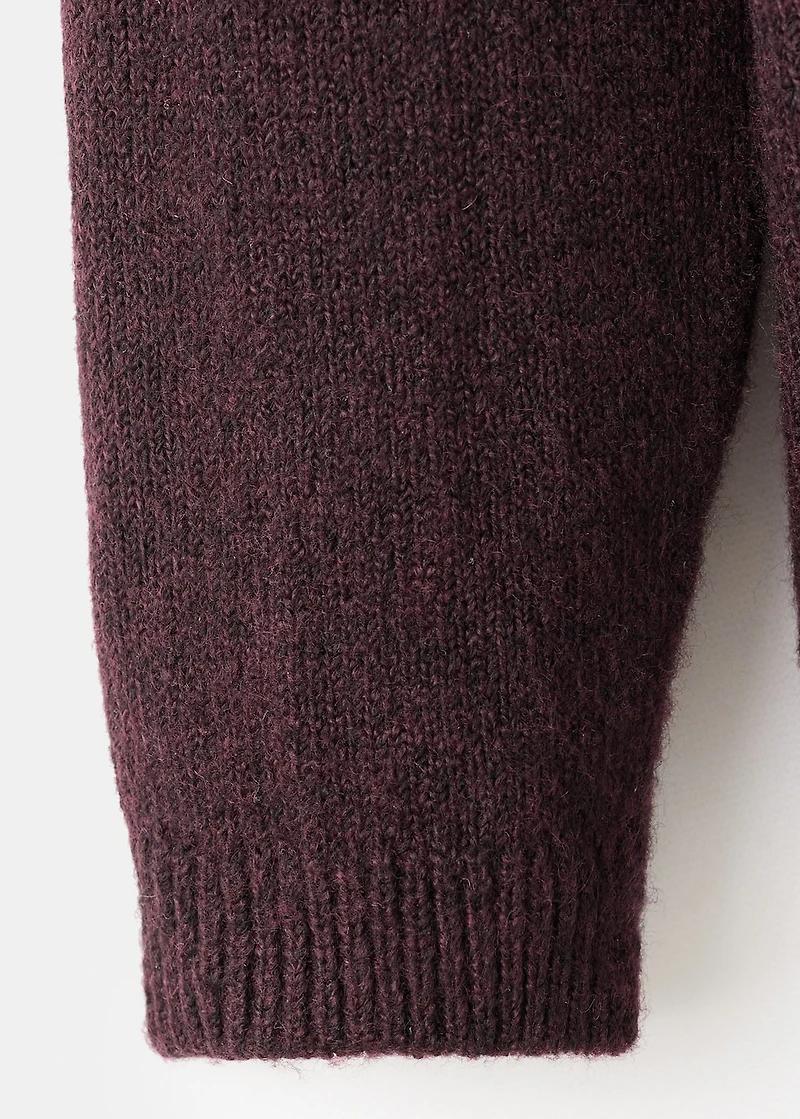 Jacquard sweater with buttons