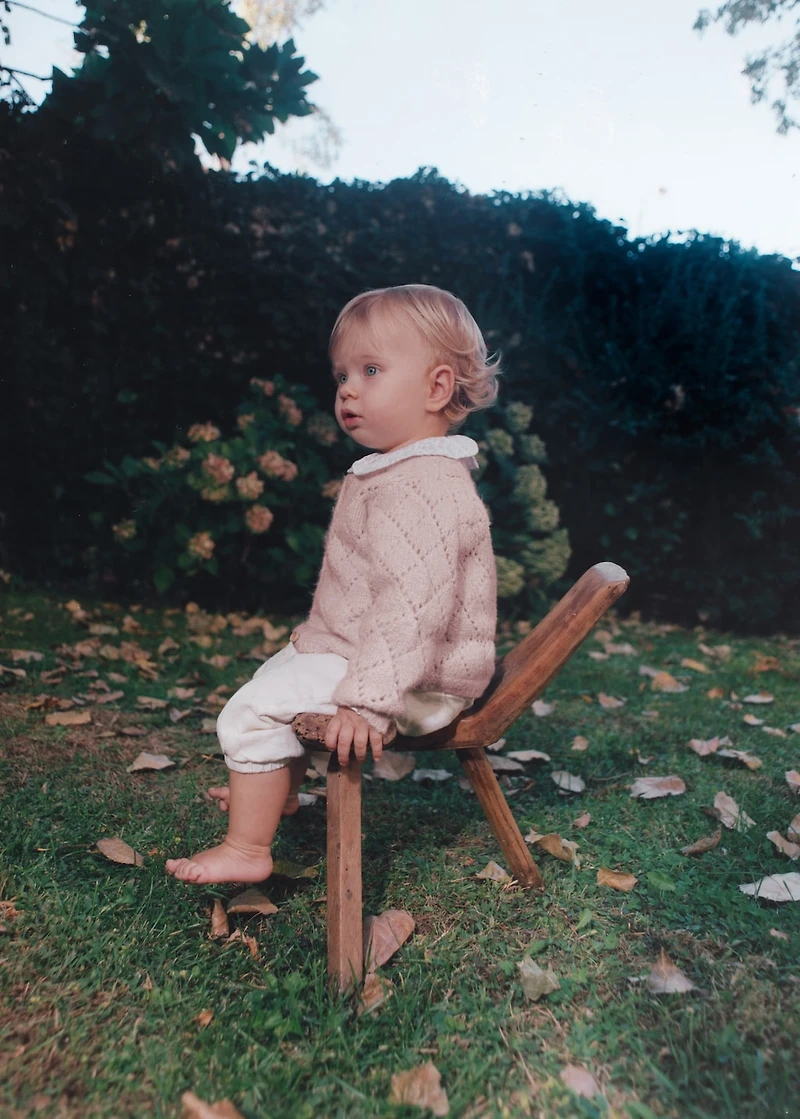 Crochet knitted cardigan