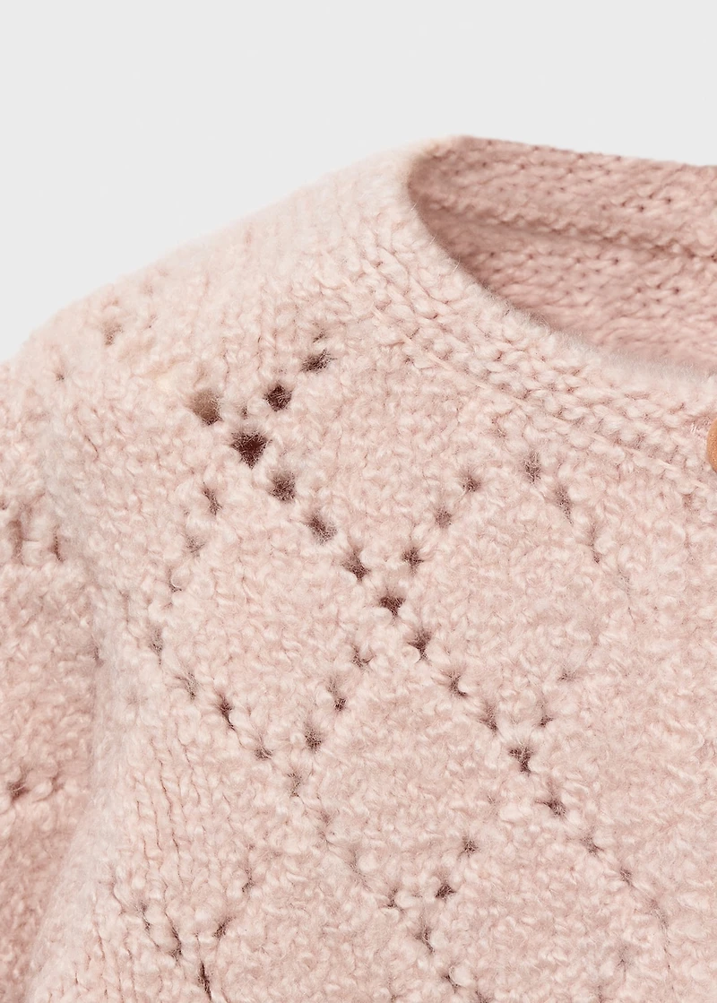 Crochet knitted cardigan