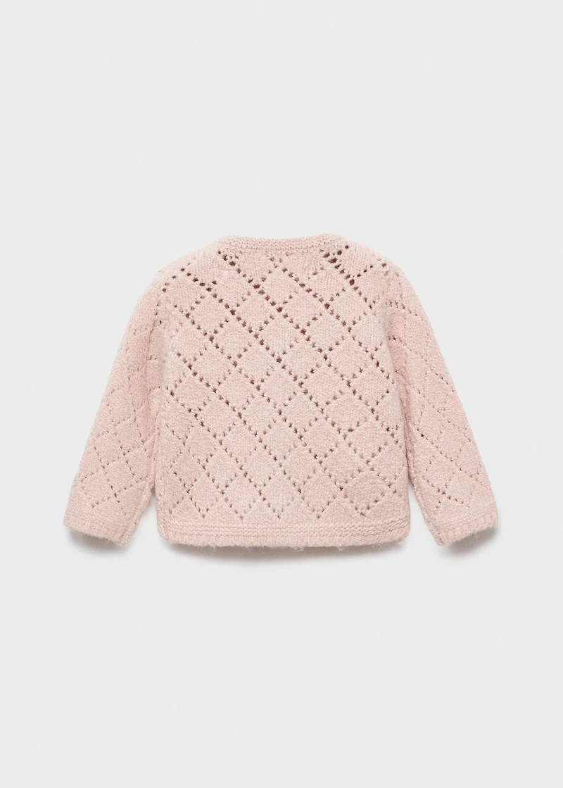 Crochet knitted cardigan