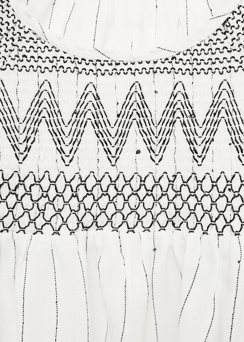 Embroidered details blouse