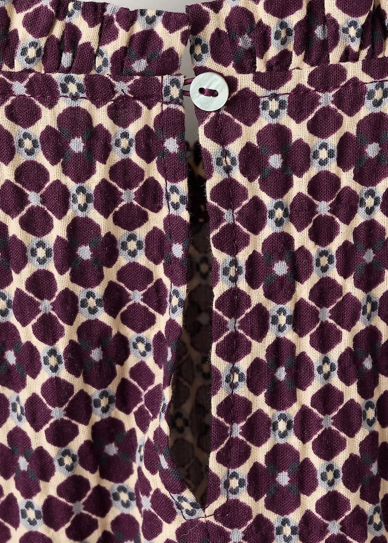 Floral cotton blouse