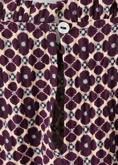 Floral cotton blouse