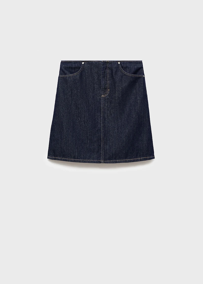 Midi denim skirt