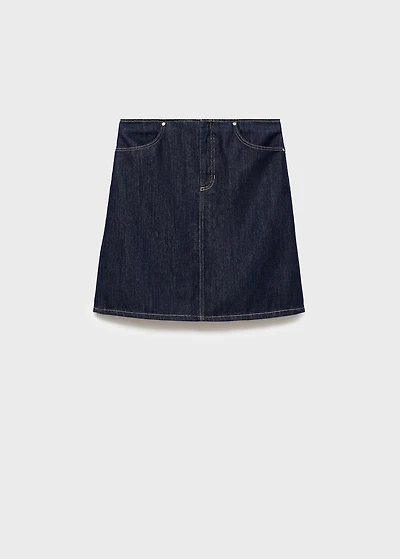 Midi denim skirt