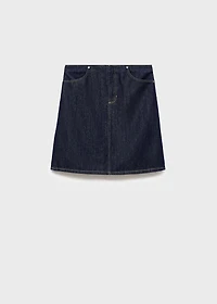 Midi denim skirt