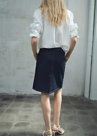 Midi denim skirt