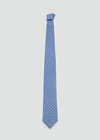 Printed silk tie