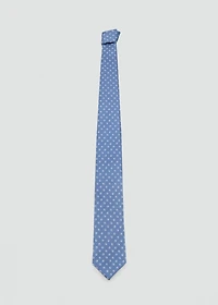 Printed silk tie