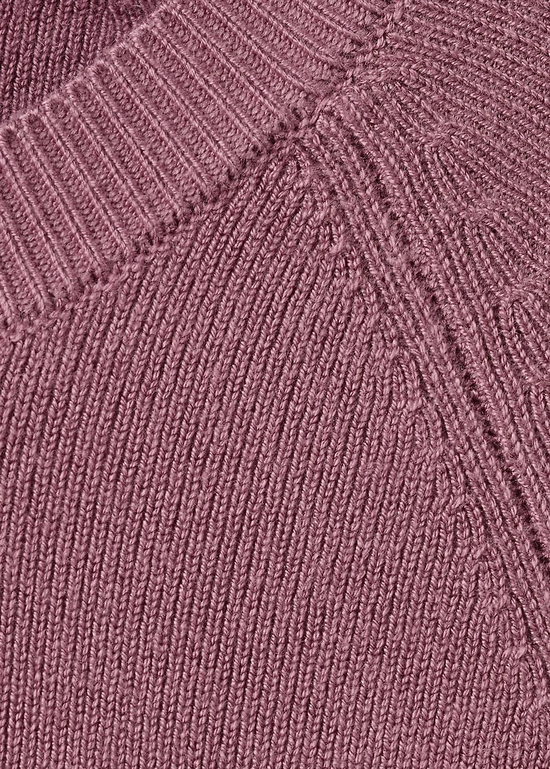 Knitted sweater with cut-out